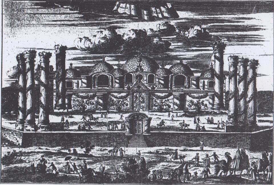 17世紀に描かれたペルセポリス王都の想像復元図